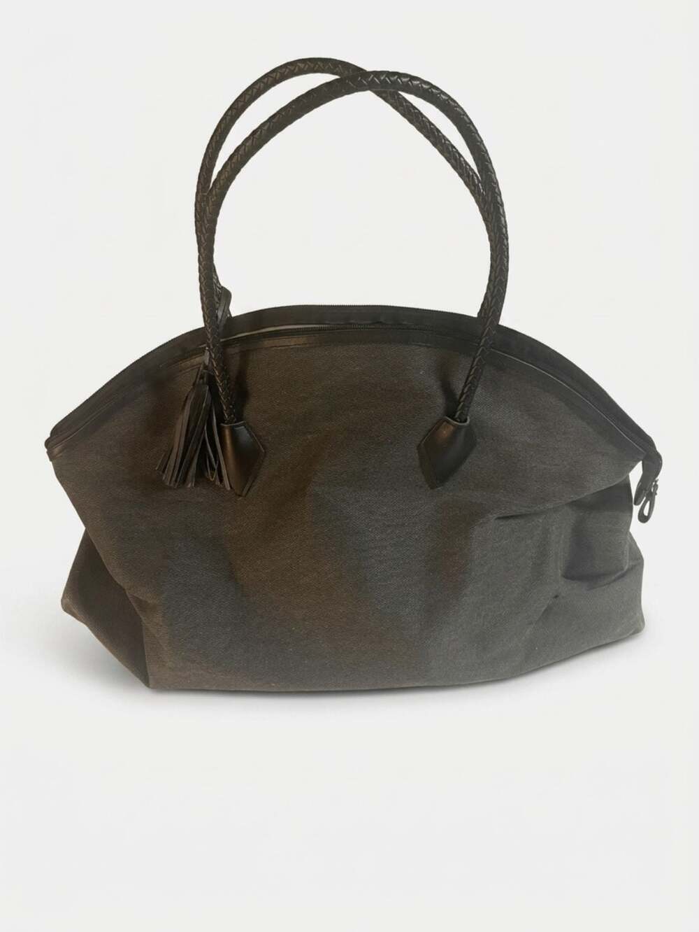 DSW Large Canvas Travel Tote Shoulder Bag in Gray
